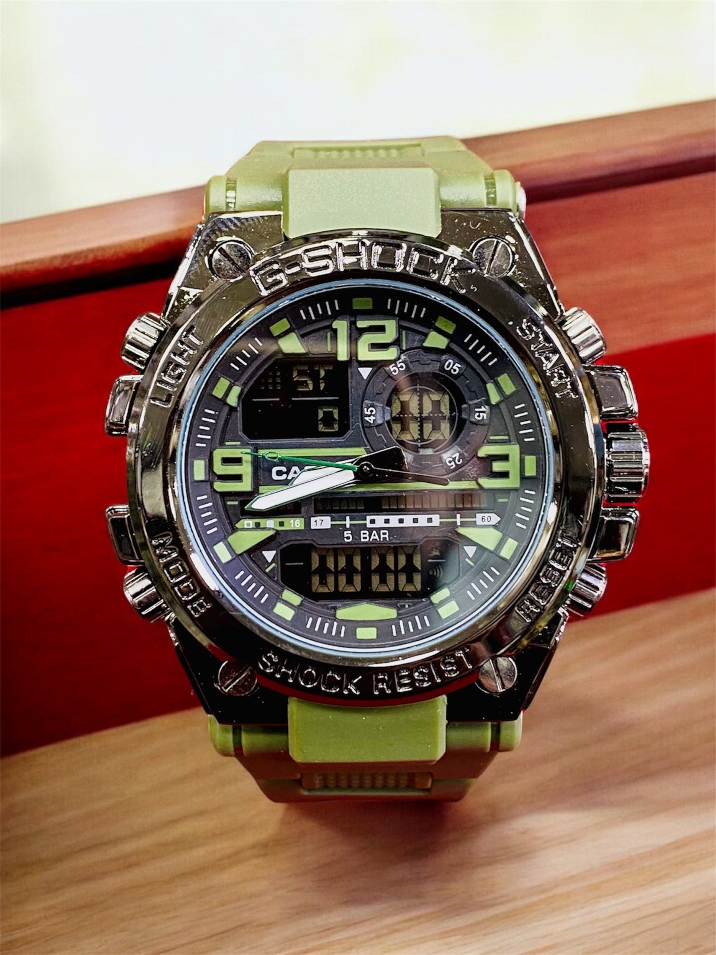 Casio Youth Black Silicone Strap Black or Green Dial